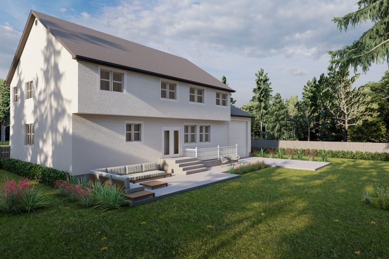 House Plan Design - Exterior - Rear Elevation 2 for Traditional House Plan #1060-153 - 5 bed, 4 bath