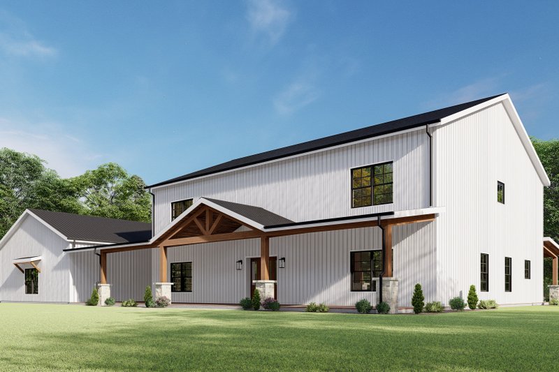 Dream House Plan - Exterior - Other Elevation for Barndominium House Plan #1092-49 - 7 bed, 5 bath