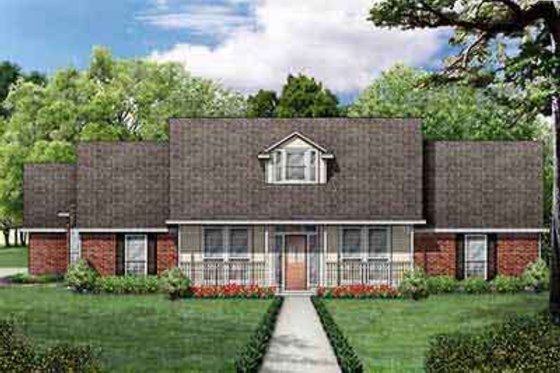 Exterior - Front Elevation for Colonial House Plan #84-198 - 3 bed, 3 bath