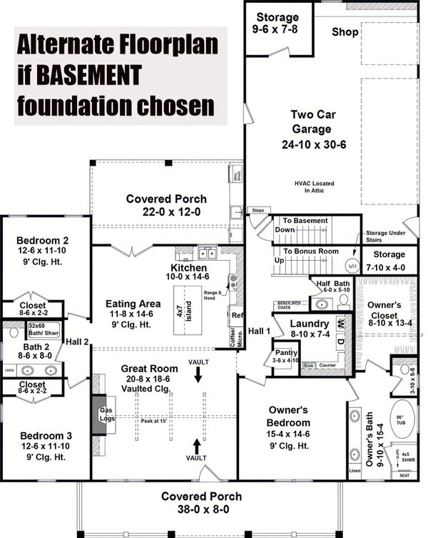 Home Plan - Floor Plan - Other Floor for Country House Plan #21-677 - 3 bed, 2 bath