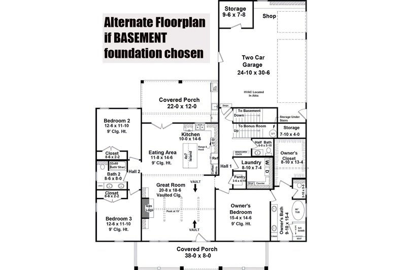 Home Plan - Floor Plan - Other Floor for Country House Plan #21-677 - 3 bed, 2 bath