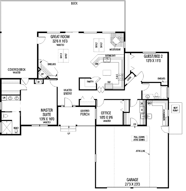 Home Plan - Traditional Floor Plan - Main Floor Plan #60-471