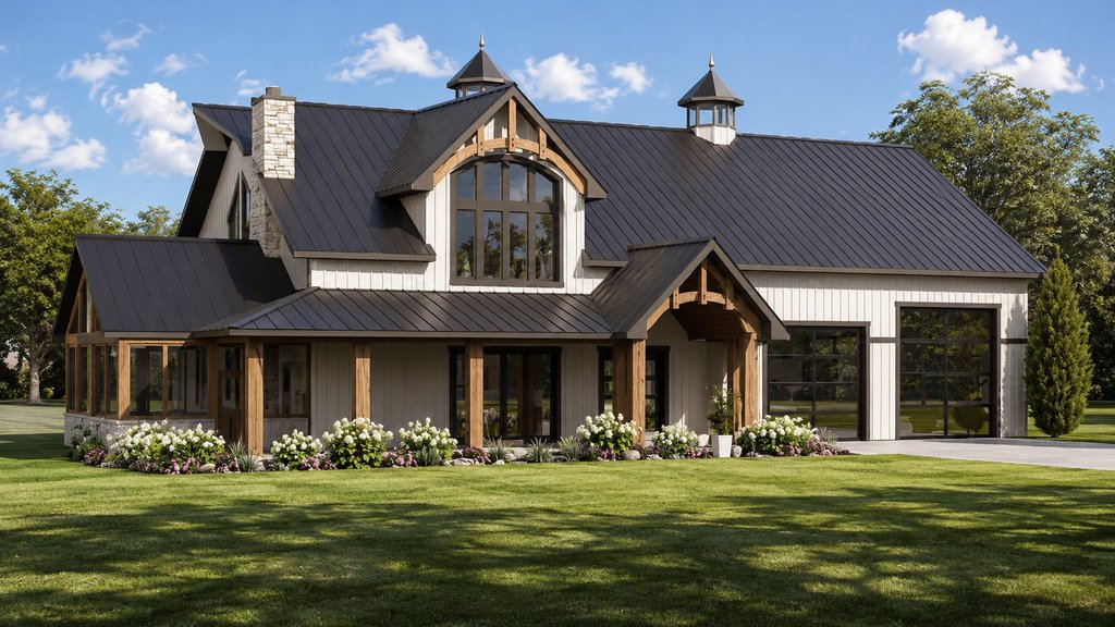 Exterior - Front Elevation 2 for Barndominium House Plan #1064-494 - 3 bed, 2.5 bath