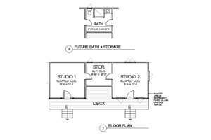 Floor Plan - Main Floor for Modern House Plan #449-20 - 2 bed, 1 bath