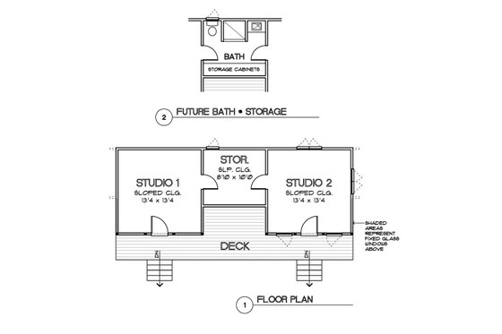 Floor Plan - Main Floor for Modern House Plan #449-20 - 2 bed, 1 bath