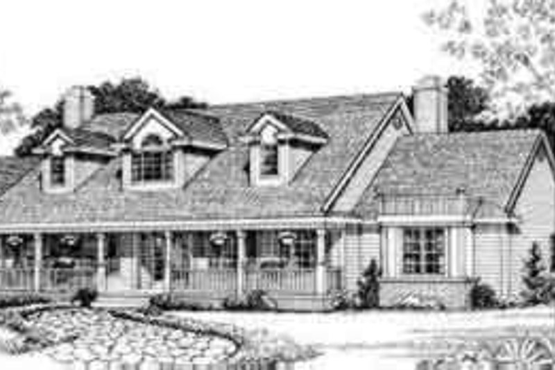 House Blueprint - Colonial Exterior - Front Elevation Plan #72-472