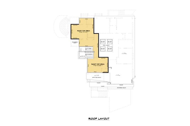 Architectural House Design - Floor Plan - Other Floor for Contemporary House Plan #1066-133 - 5 bed, 4 bath