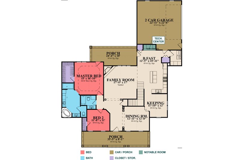 Dream House Plan - Floor Plan - Main Floor for Cottage House Plan #63-351 - 4 bed, 3 bath