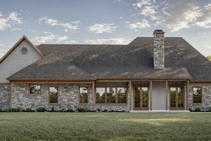 Exterior - Rear Elevation for Farmhouse House Plan #21-538 - 3 bed, 2 bath