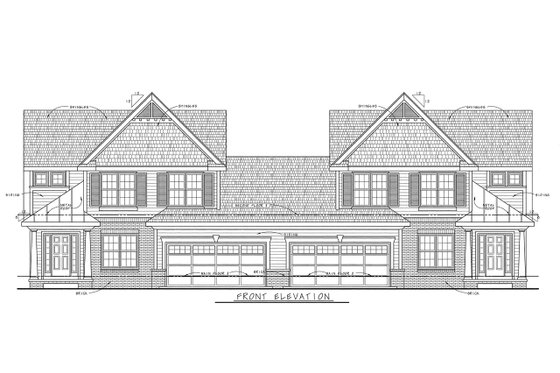 Exterior - Front Elevation 4 for Cottage House Plan #20-1351 - 3 bed, 2.5 bath