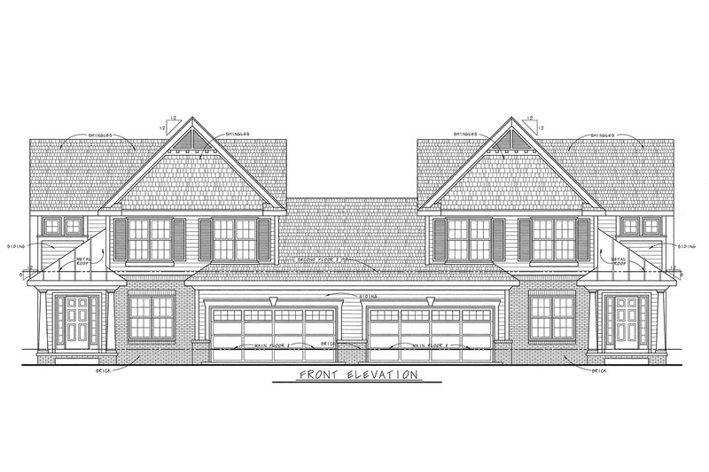Home Plan - Exterior - Front Elevation 4 for Cottage House Plan #20-1351 - 3 bed, 2.5 bath