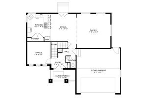 Floor Plan - Main Floor for Traditional House Plan #1060-49 - 3 bed, 2.5 bath