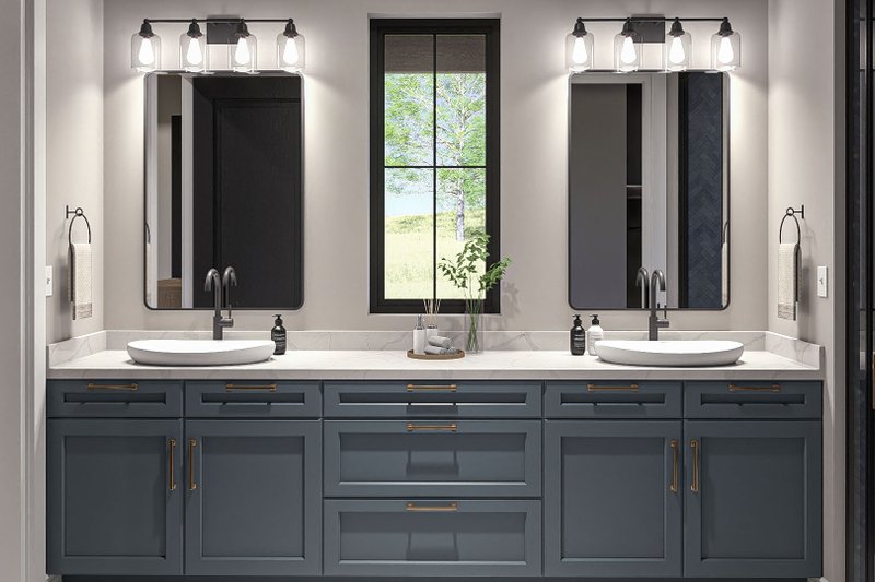 Home Plan - Interior - Master Bathroom 1 for Barndominium House Plan #455-384 - 3 bed, 2.5 bath