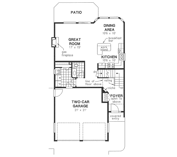 House Design - Traditional Floor Plan - Main Floor Plan #18-4230