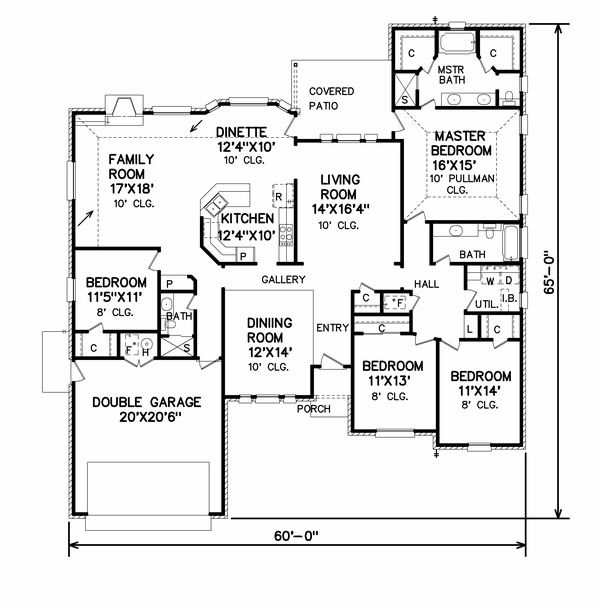 Traditional Floor Plan - Main Floor Plan #65-123