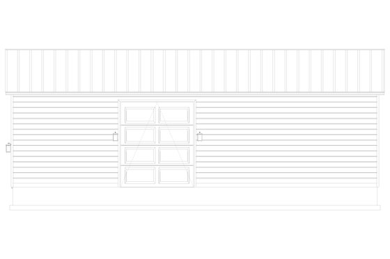 Exterior - Rear Elevation 2 for Traditional House Plan #1060-274, 1 bath
