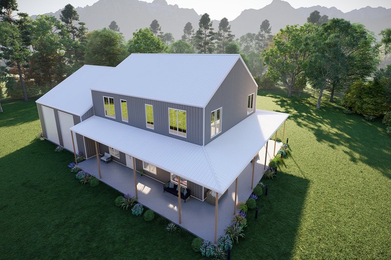 Home Plan - Exterior - Other Elevation 6 for Barndominium House Plan #1107-26 - 5 bed, 4 bath