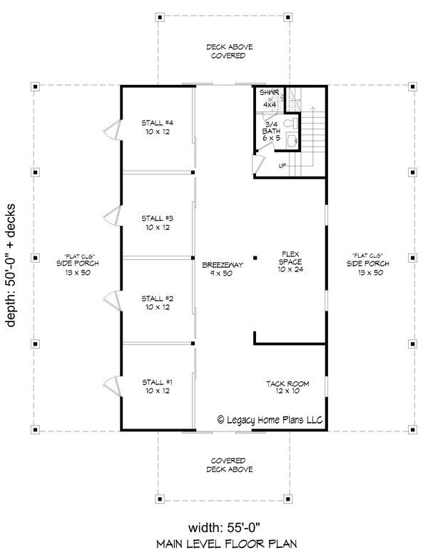 Barndominium Floor Plan - Main Floor Plan #932-706