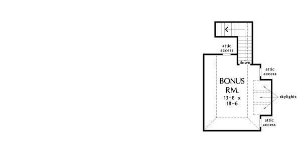 Home Plan - Ranch Floor Plan - Upper Floor Plan #929-1049