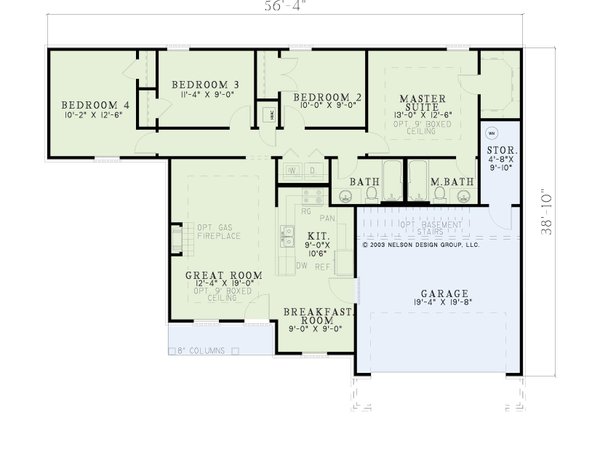 House Blueprint - Craftsman Floor Plan - Main Floor Plan #17-3458