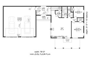 Floor Plan - Main Floor for Contemporary House Plan #932-904 - 3 bed, 2 bath