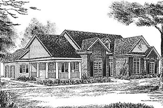 Exterior - Front Elevation for Traditional House Plan #70-248 - 3 bed, 2 bath