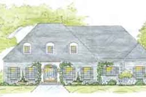 Southern Exterior - Front Elevation Plan #36-453