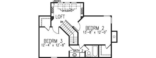 House Plan Design - Tudor Floor Plan - Upper Floor Plan #410-243