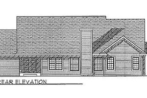 Exterior - Rear Elevation for Traditional House Plan #70-237 - 3 bed, 2.5 bath