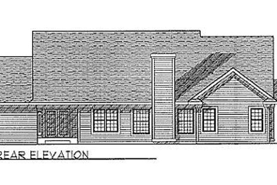 Exterior - Rear Elevation for Traditional House Plan #70-237 - 3 bed, 2.5 bath