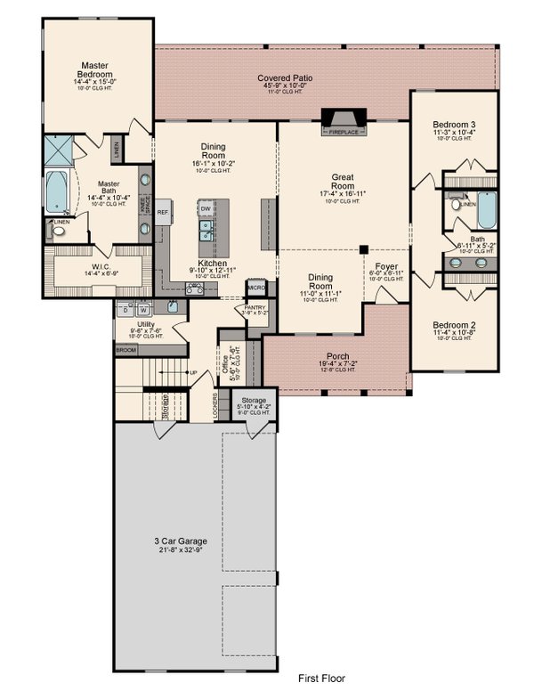 Dream House Plan - Traditional Floor Plan - Main Floor Plan #1081-14