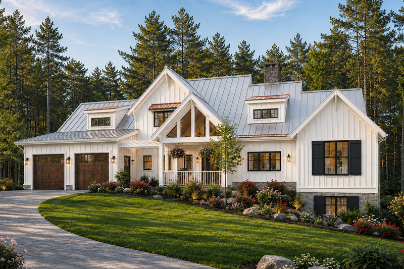 House Plan Design - Exterior - Front Elevation 4 for Farmhouse House Plan #928-459 - 4 bed, 2.5 bath