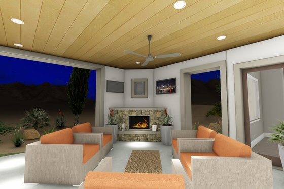 Exterior - Other Elevation for Adobe / Southwestern House Plan #1069-22 - 3 bed, 3.5 bath