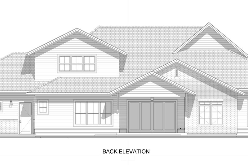 House Blueprint - Exterior - Rear Elevation 4 for Traditional House Plan #1069-35 - 4 bed, 4.5 bath
