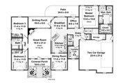 Southern Style House Plan - 3 Beds 2.5 Baths 1992 Sq/Ft Plan #21-234 