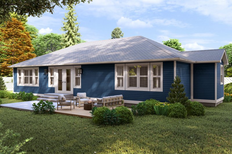 Home Plan - Exterior - Rear Elevation for Craftsman House Plan #1060-271 - 3 bed, 2 bath