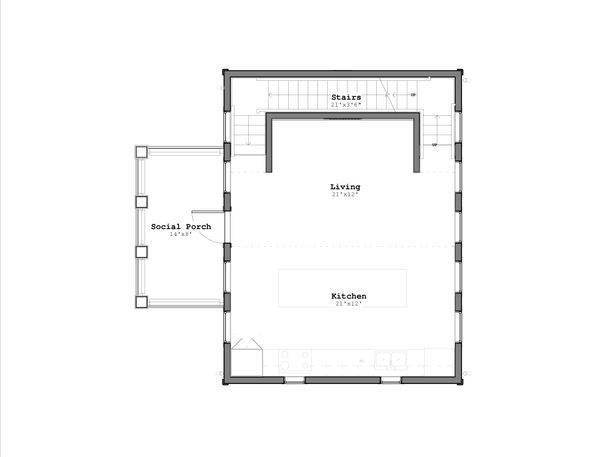 Craftsman Floor Plan - Main Floor Plan #926-1