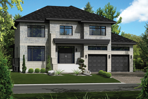 Contemporary Exterior - Front Elevation Plan #25-4482