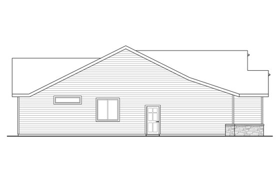 Exterior - Other Elevation 1 for Ranch House Plan #124-1194 - 3 bed, 2 bath