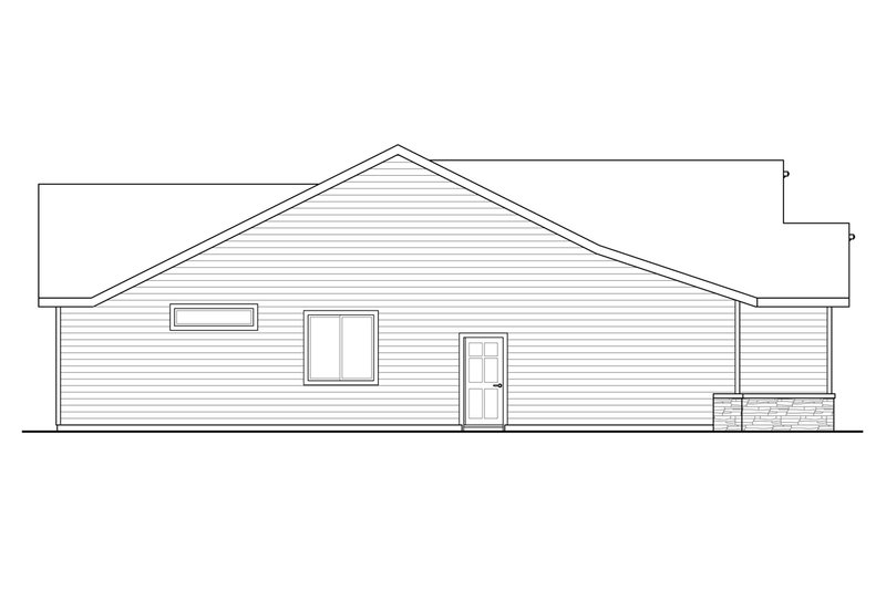 Home Plan - Exterior - Other Elevation 1 for Ranch House Plan #124-1194 - 3 bed, 2 bath