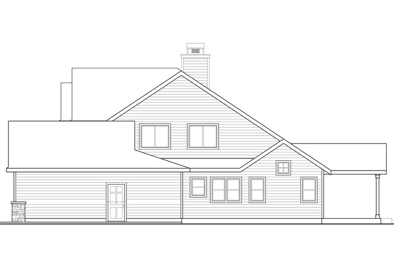 Architectural House Design - Exterior - Other Elevation 1 for Country House Plan #124-1067 - 4 bed, 3.5 bath
