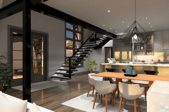 Interior - Entry for Barndominium House Plan #120-283 - 3 bed, 2 bath