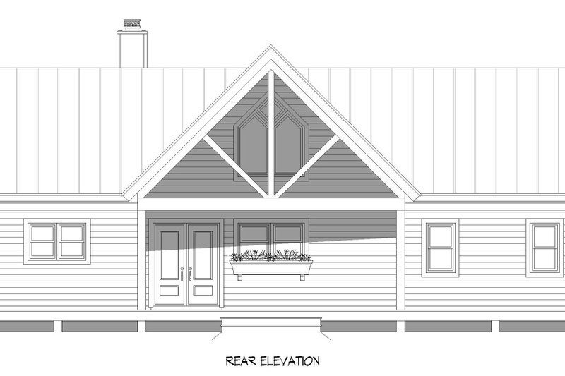 Home Plan - Exterior - Rear Elevation 1 for Traditional House Plan #932-514 - 2 bed, 2 bath