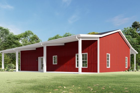 Exterior - Other Elevation 3 for Barndominium House Plan #1092-57 - 3 bed, 2 bath