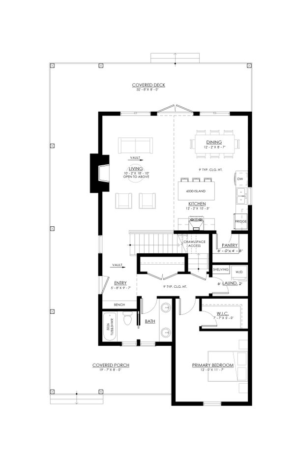 Cottage Floor Plan - Main Floor Plan #1114-37