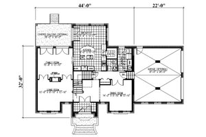 Floor Plan - Main Floor for European House Plan #138-337 - 3 bed, 2.5 bath