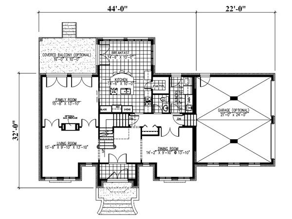 European Floor Plan - Main Floor Plan #138-337