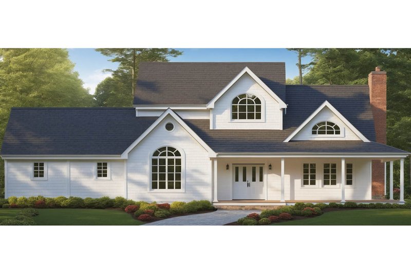 Architectural House Design - Farmhouse Exterior - Front Elevation Plan #3-255