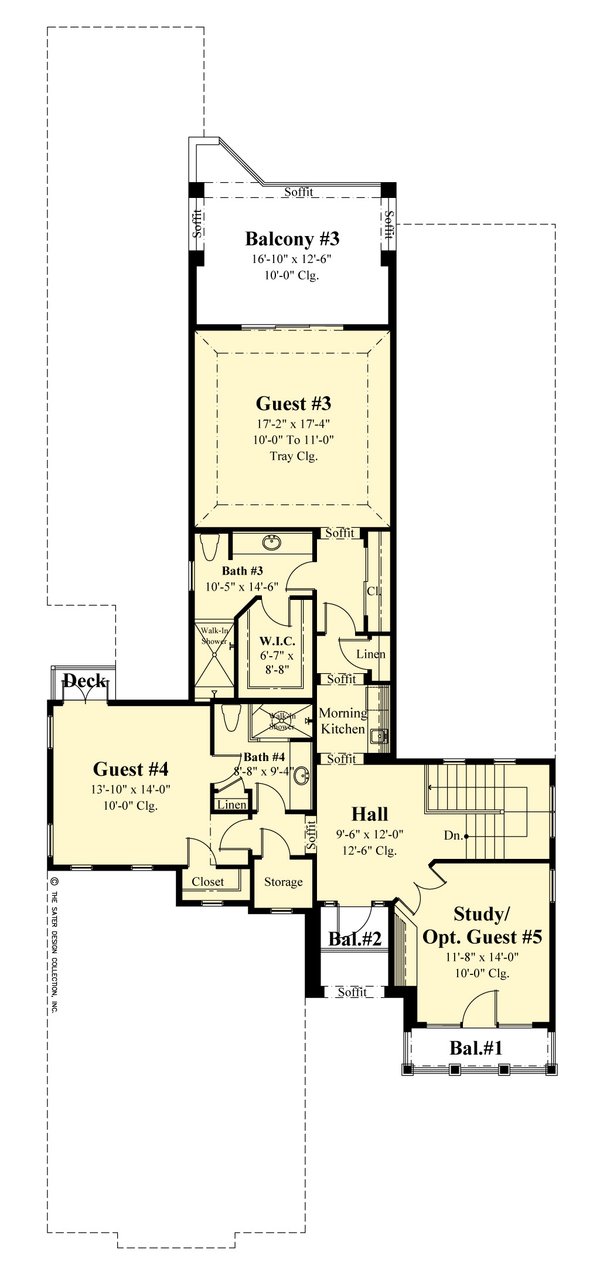 Contemporary Floor Plan - Upper Floor Plan #930-538