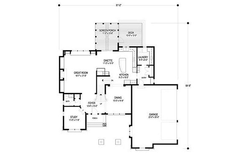 Dream House Plan - Floor Plan - Main Floor for Traditional House Plan #56-598 - 5 bed, 4.5 bath